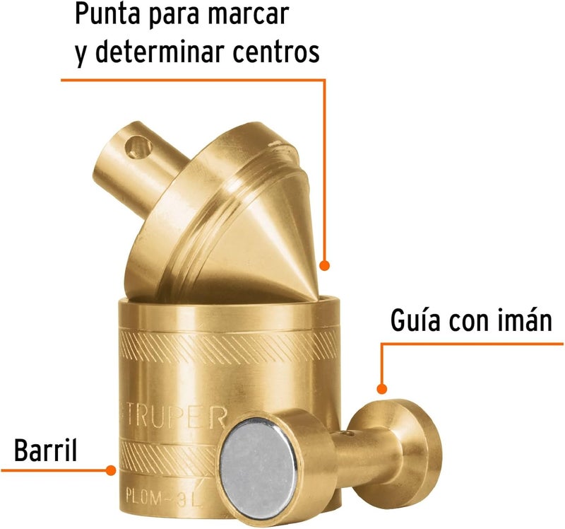TRUPER PLOM-3L Brass Plumb Bobs w/ Center 12.4 Oz (352 g) - Image 2