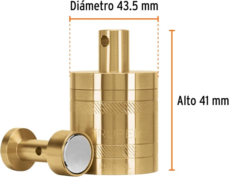 TRUPER PLOM-3L Brass Plumb Bobs w/ Center 12.4 Oz (352 g) - Image 3