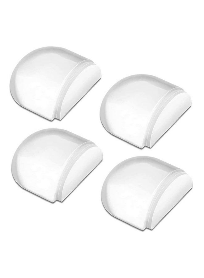4pcs Door Stopper Transparent Acrylic Floor Door Stops Self Adhesive Hidden Wall Buffer for Protection of Wall and Furniture - Image 1