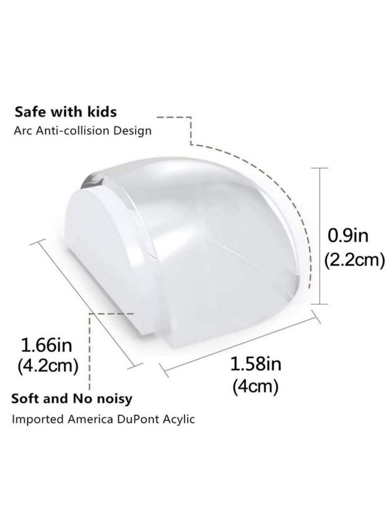 4pcs Door Stopper Transparent Acrylic Floor Door Stops Self Adhesive Hidden Wall Buffer for Protection of Wall and Furniture - Image 4