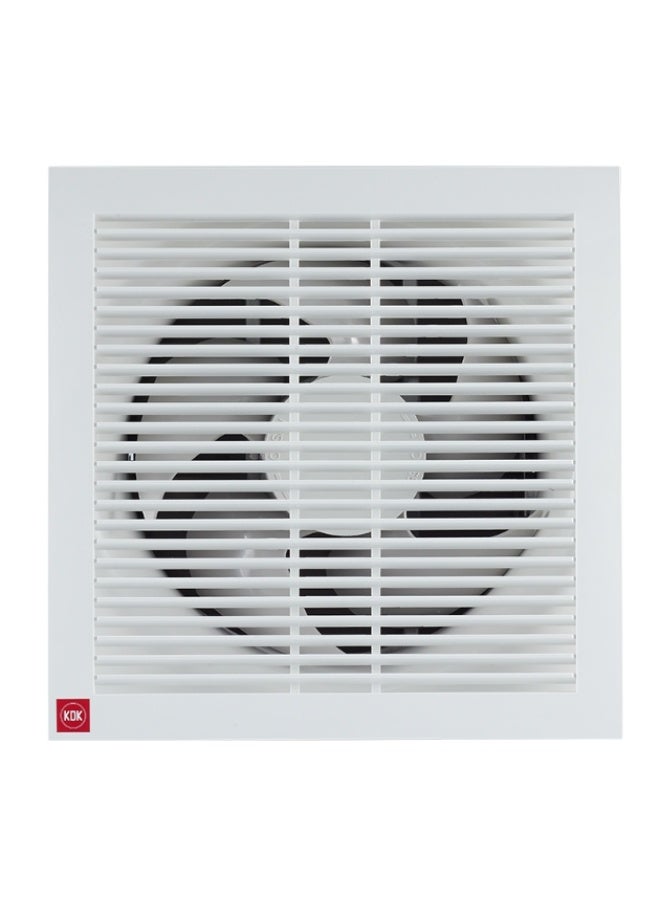 KDK Exhaust Fan – 25×25 cm Square Wall-Mounted – Plastic Frame with Protective Grill - Image 1