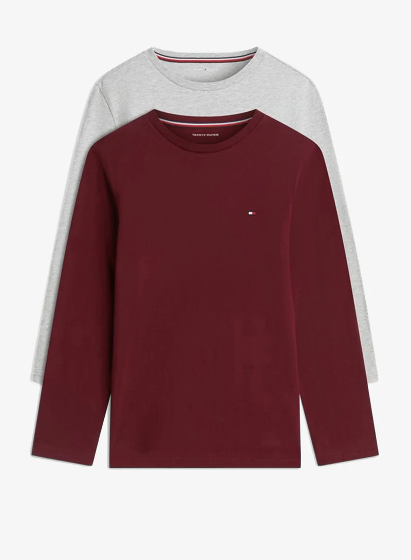 Tommy Hilfiger 2-Pack Signature Jersey Long Sleeve Lounge T-Shirts