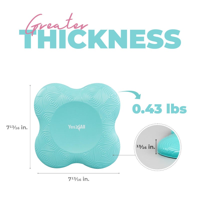 Yes4All وسادة يوغا سميكة مضادة للانزلاق من Yes4All - تركواز نيون أخضر - Image 2