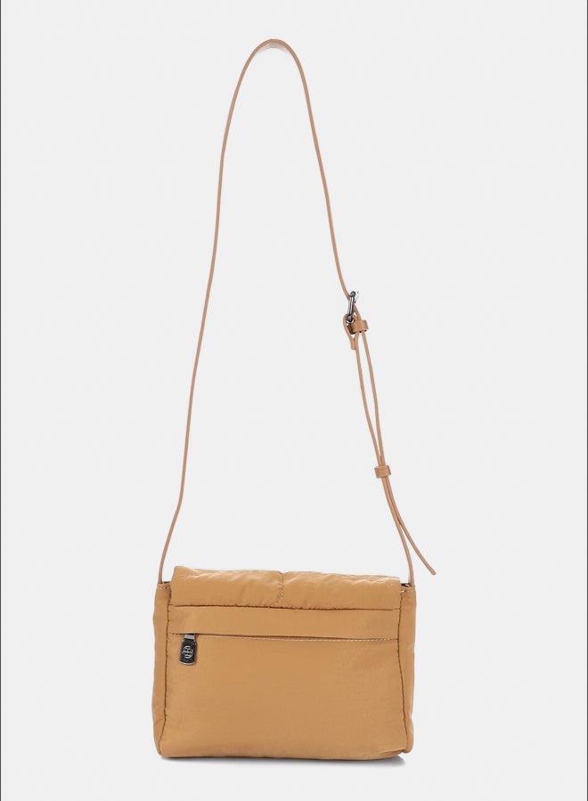 DejaVu Camel Quilted Pattern Cross Body Bag - Image 3
