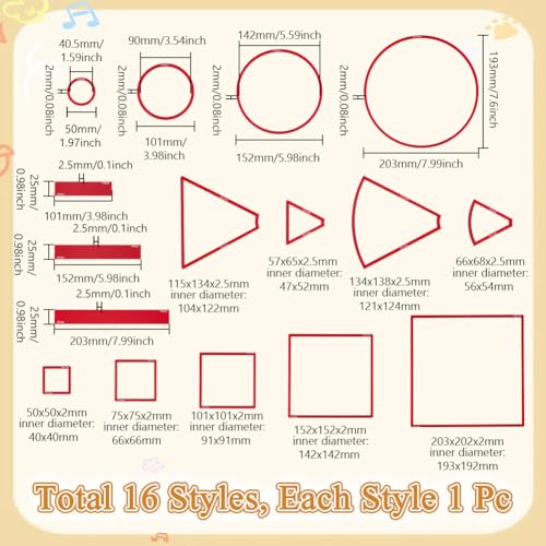 AHANDMAKER 16pcs AOE Spell Templates Set Damage Marker Area Effect Template Include 5 Square 4 Circle 4 Cone 3 Line Templates Game Accessories for DND and Other RPG Tabletop Game Red - Image 5