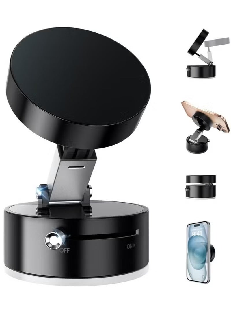 Magnetic Car Phone Holder with Ultra Vacuum Suction Cup, 360° Rotatable Mount for MagSafe iPhones & Android - Image 3