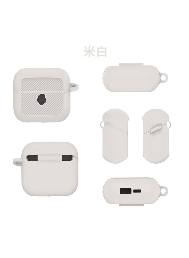 Generic - Applicable To Skull Skull Candy Mod Bluetooth Headset Silicone Protective Case Drop-resistant Dustproof Earphone Case-Color:Creamy-white-Model:G79 - Image 1