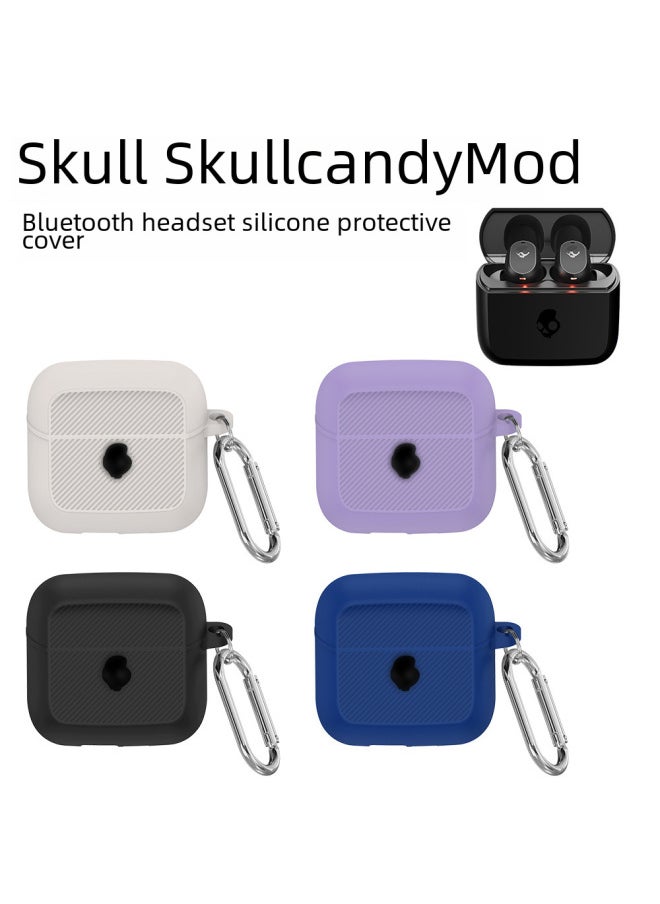 Generic - Applicable To Skull Skull Candy Mod Bluetooth Headset Silicone Protective Case Drop-resistant Dustproof Earphone Case-Color:Creamy-white-Model:G79 - Image 1