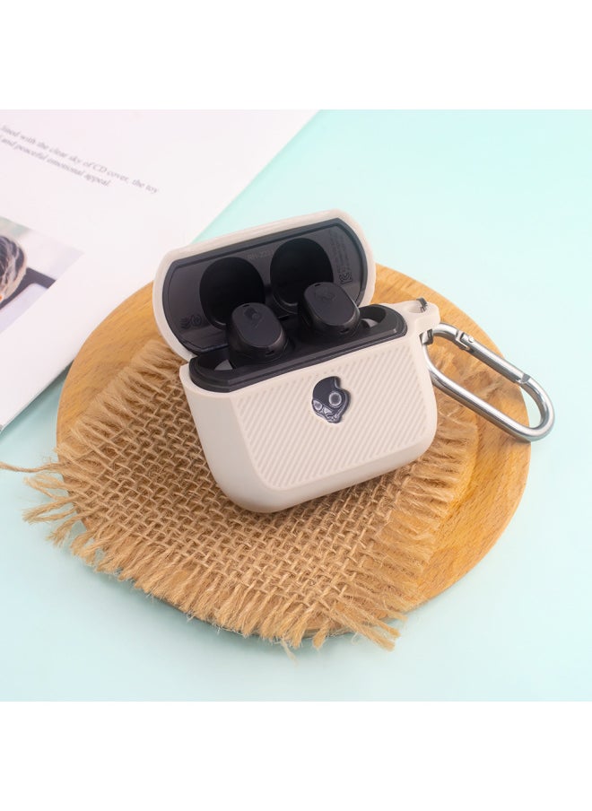 Generic - Applicable To Skull Skull Candy Mod Bluetooth Headset Silicone Protective Case Drop-resistant Dustproof Earphone Case-Color:Creamy-white-Model:G79 - Image 1