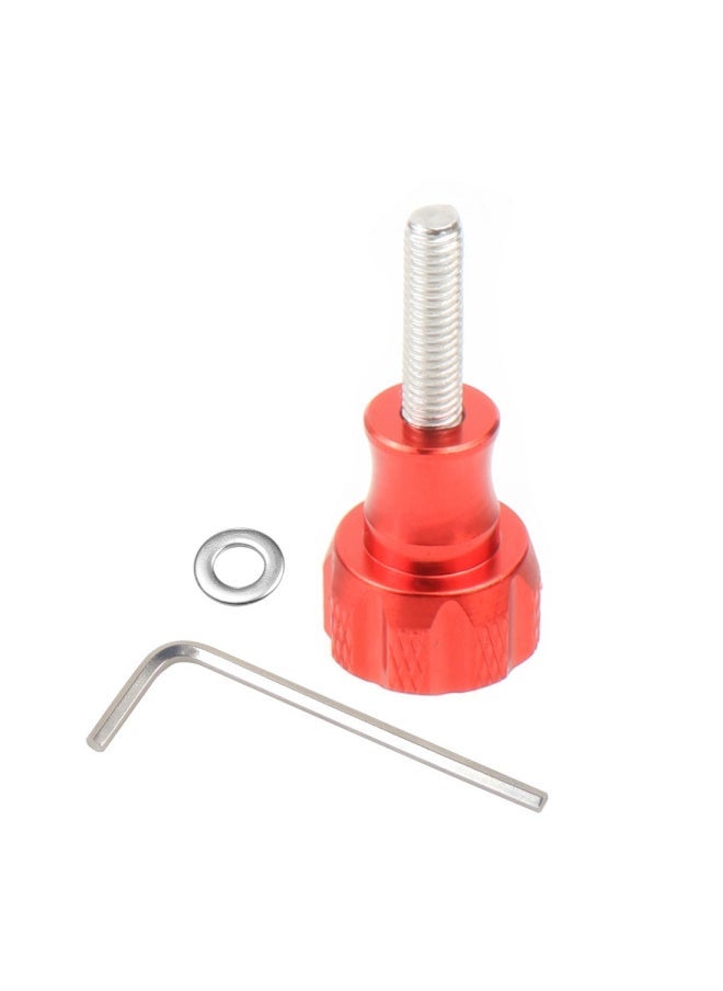 Generic Suitable For GoPro11/10 Insta360 X3/2 Motion Camera Long And Short Screw Aluminum Alloy Fixed Screw Wire-Color:Short Wrench Washer Red  - Image 1