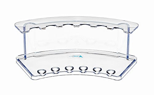 AdirOffice Vertical 6 Slot Display Stand Pack of 2 - Durable Acrylic Holder for Pens & Pencils - Organizer for Home Office & Store Use (Clear) - Image 3