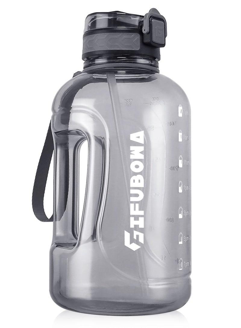 GIFUBOWA 2 Liter Water Bottle with Handle Bpa Free Reusable Plastic Big Jug for Gym and Outdoor - Image 1