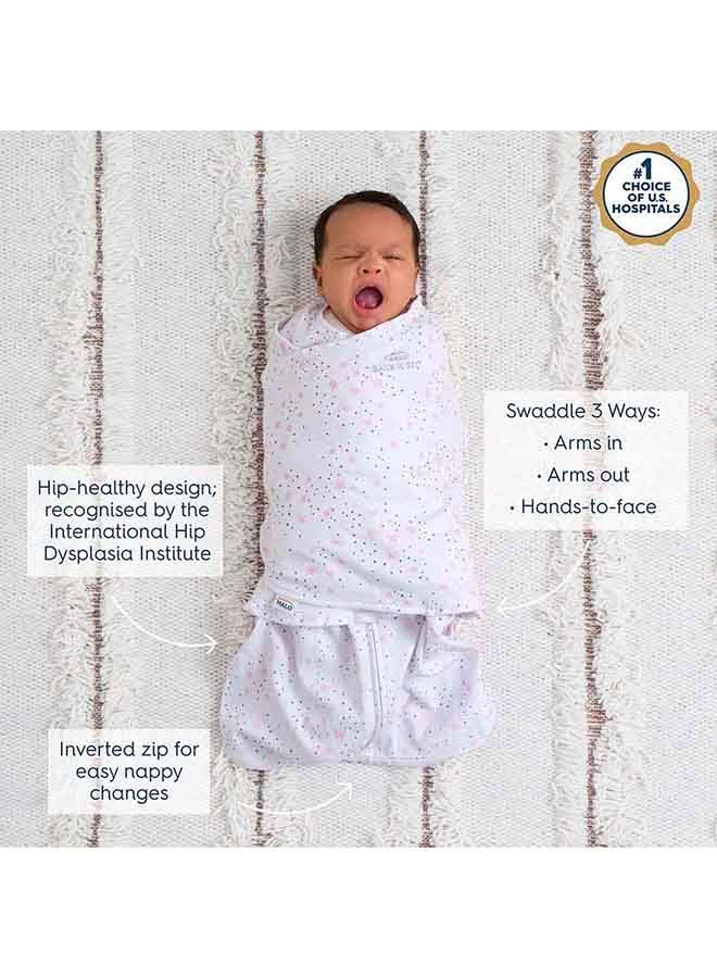 Halo Baby Sleeping Bag Swaddle, 1.5 Tog Sleepsack, 100% Cotton, Pink Moons Sleeping Sack For Newborn Babies, Easy Zip Access Nappy Change, Wearable Blanket Grow Bag, Boys And Girls, 0 - 3 Months - Image 5