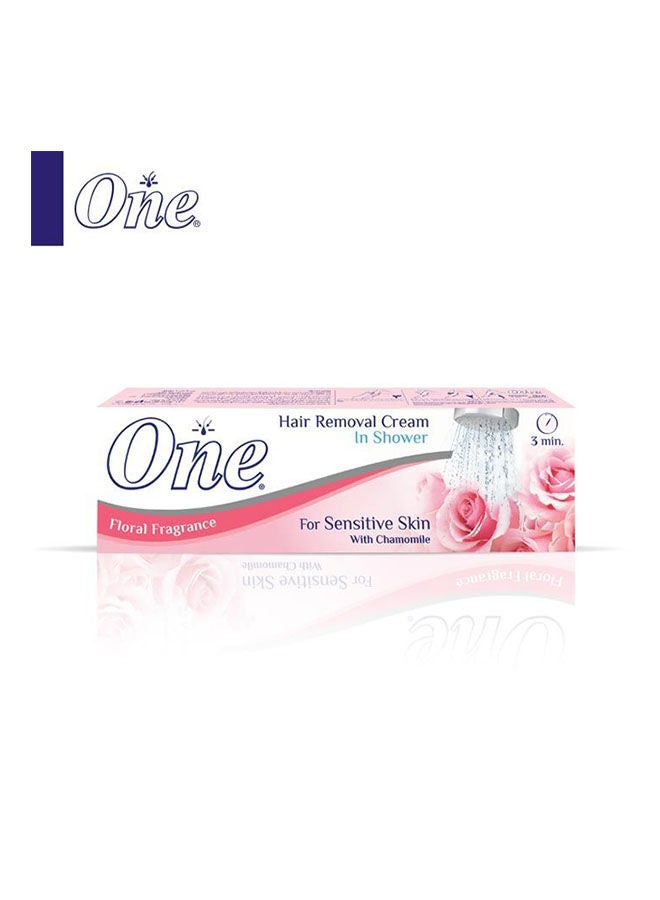 One كريم إزالة الشعر أثناء الاستحمام بالبابونج للبشرة الحساسة - برائحة الورد