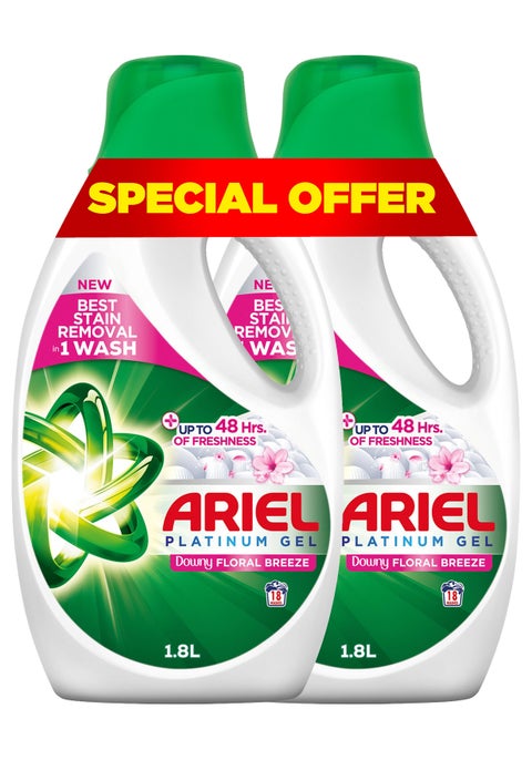 Floral Breeze Laundry Detergent Power Gel Dual Pack 2 x 1.8L