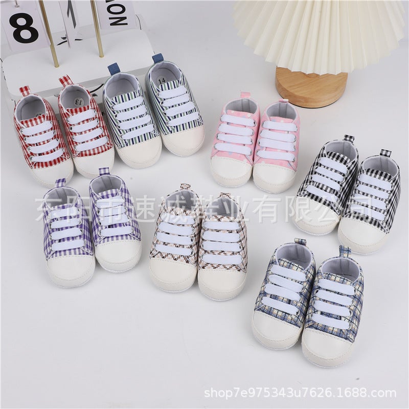 0-1 Year Old Male And Female Baby Canvas Soft Bottom Non-Slip Baby Baby Toddler Shoes Fashion - Image 2