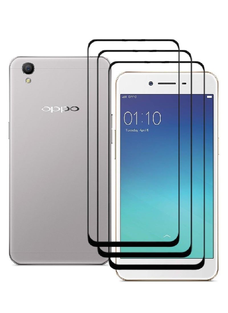 AINA 3 Pieces Tempered Glass Screen Protector 5D Designed For Oppo A37 Full Glue Edge to Edge Full Screen Coverage And Bubble Free - Image 1