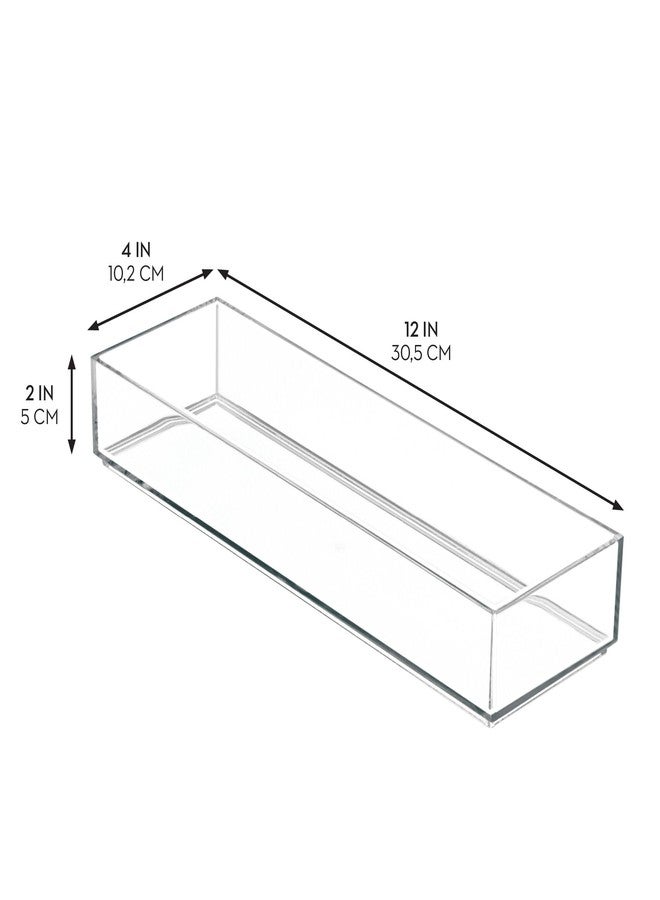 iDesign Plastic Makeup Drawer Organizer Tray - Vanity Organizer or Desk Drawer Organizer - Set of 6 - Clear - Image 3