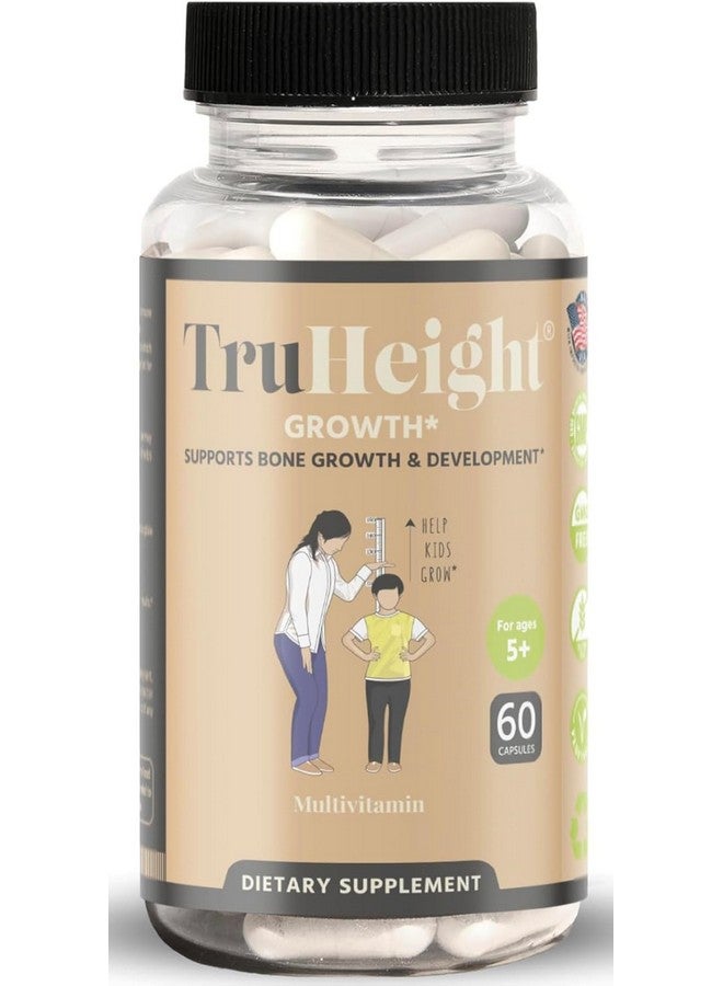 TruHeight Growth Capsules - Natural Growth & Development Supplement for Kids & Teens - Endorsed by Pediatricians - Vitamin D, K, Calcium & Ashwaganda - Bone Strength Capsules - Kids Vitamins - Ages 5+ - Image 1