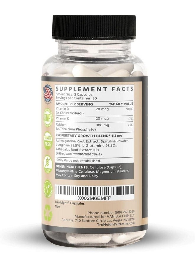 TruHeight Growth Capsules - Natural Growth & Development Supplement for Kids & Teens - Endorsed by Pediatricians - Vitamin D, K, Calcium & Ashwaganda - Bone Strength Capsules - Kids Vitamins - Ages 5+ - Image 2