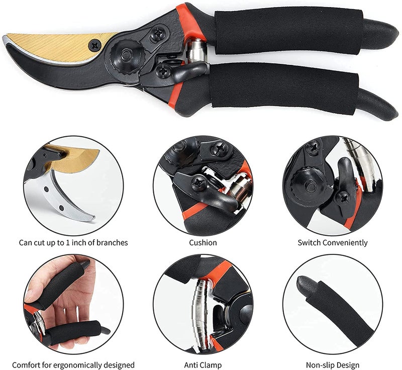 Boniry 8 Inch Heavy Duty Plant Cutter For Home Garden Scissors | Plant Branch Cutter For Tree | Garden Tools For Home Gardening Scissors | Prunning Branch Cutter (Garden Cutter) - Image 3