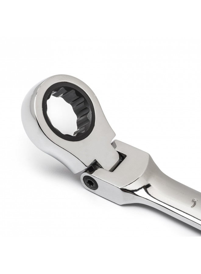 GEARWRENCH 7 Pc. 12 Pt. Flex Head Ratcheting Combination Wrench Set, SAE - 9700 - Image 5