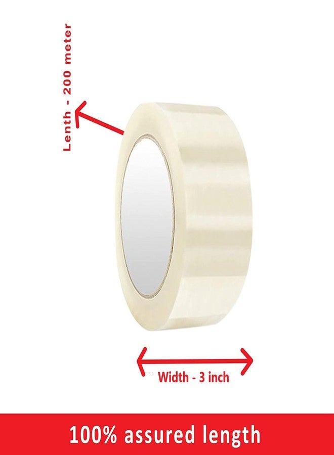 G-Charge BOPP Packaging Clear Tape | 200Meter Length | 3" Width | Pack of 3 | for Packaging, Industrial, Home and Office, Decorating and DIY (72 mm X 200 Meter, Transparent, 3) - Image 2