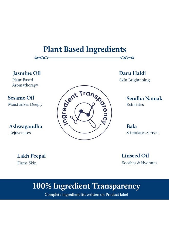 Blue Nectar Body Oil For Women & Men | Bath & Body Massage Oil With Ashwagandha & Natural Jasmine Oil | Plant Based Aromatherapy (8 Herbs, 100Ml)  - Image 3