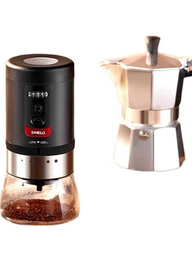 Simelo Electric Coffee Grinder, Home Use Coffee Bean Grinder, Portable Manual Coffee Grinder - Image 2