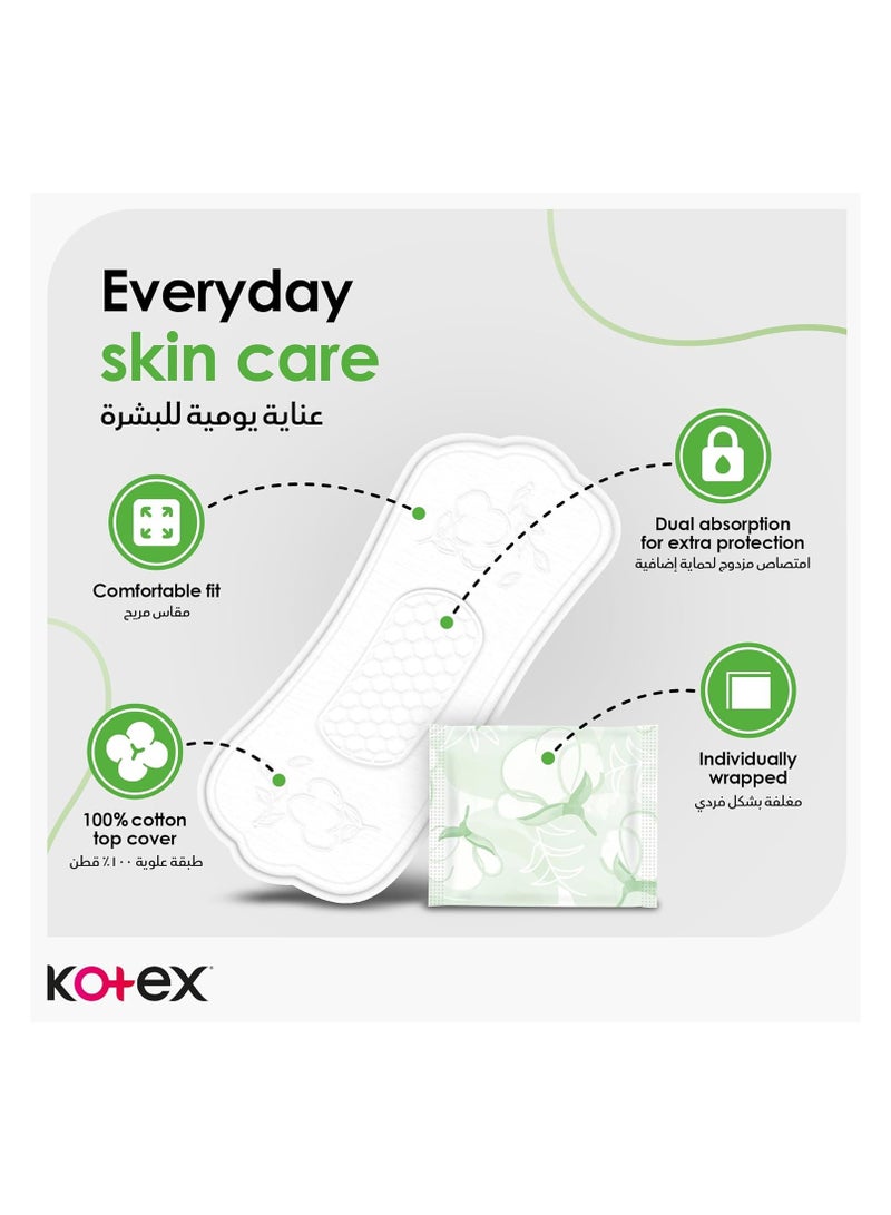 Kotex Natural Panty Liners 100% Cotton, Normal Size, 84 Daily Panty Liners  - Image 3