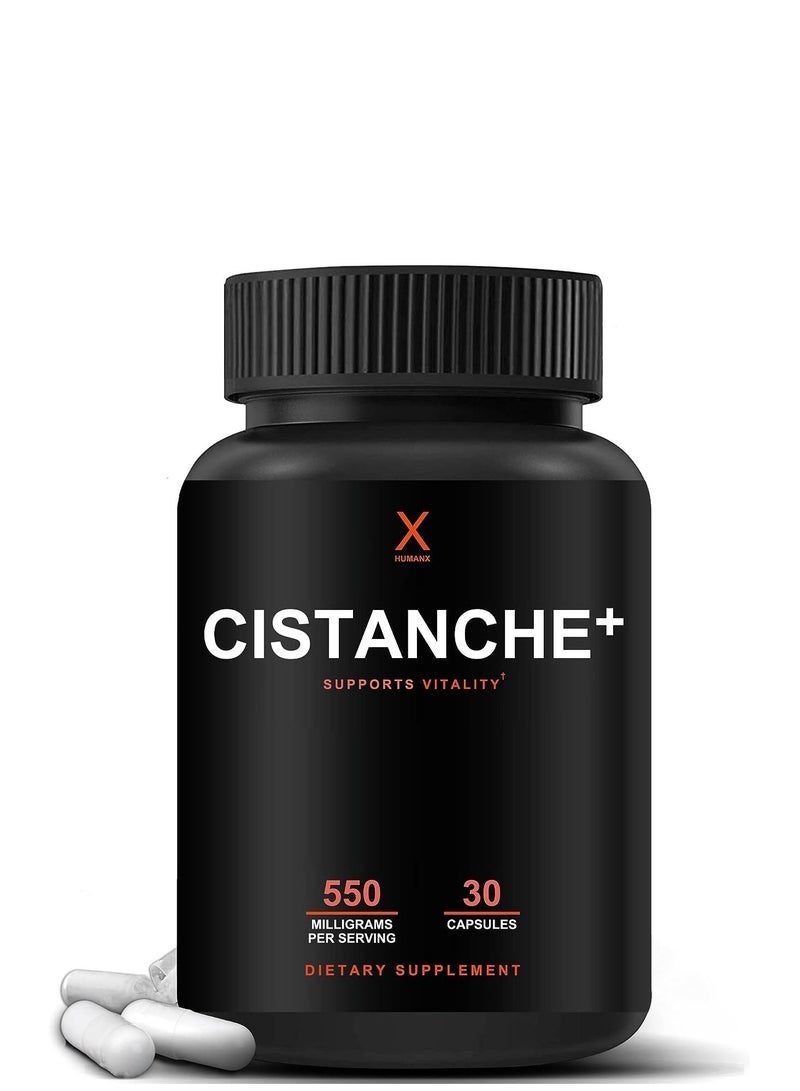 Cistanche+ 550MG - Easy to Swallow Capsules - Powerful Supplement to Support Athletic Performance, Strength, and Vitality