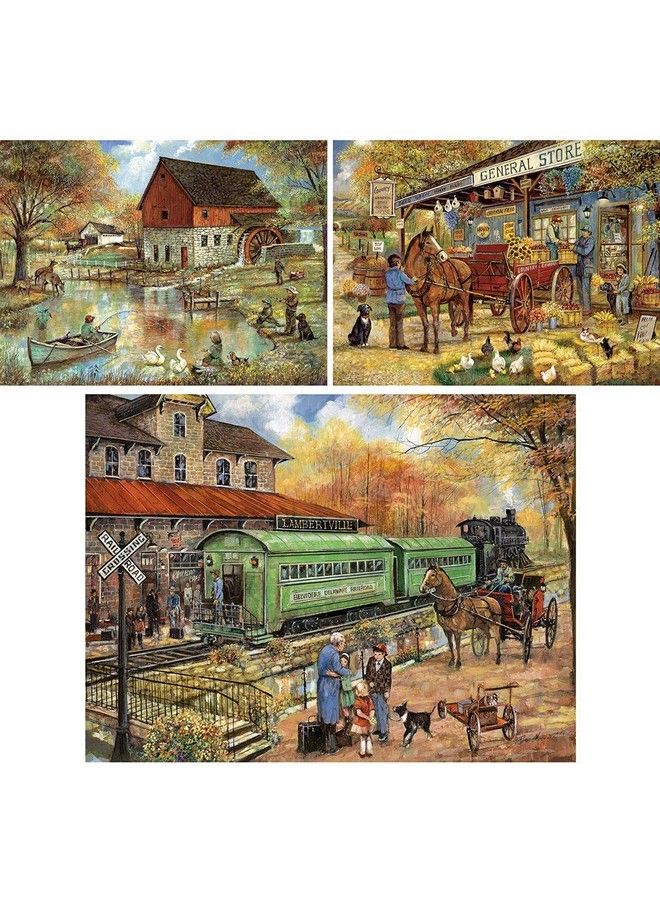 Bits and Pieces Value Set Of Three (3) 300 Piece Jigsaw Puzzles For Adults 300 Pc Large Piece Puzzles Designed By Artist Ruane Manning 18” X 24” - Image 3