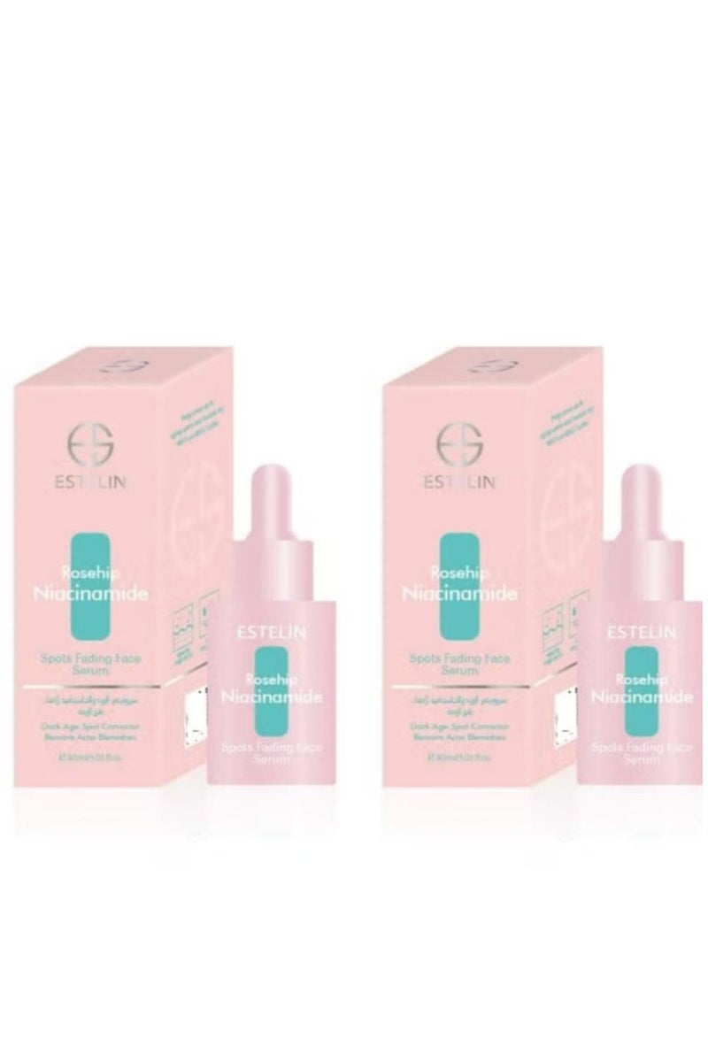إستيلين سيروم الوجه المصحح للبقع الداكنة بالنياسيناميد وثمر الورد 30 مل قطعتين