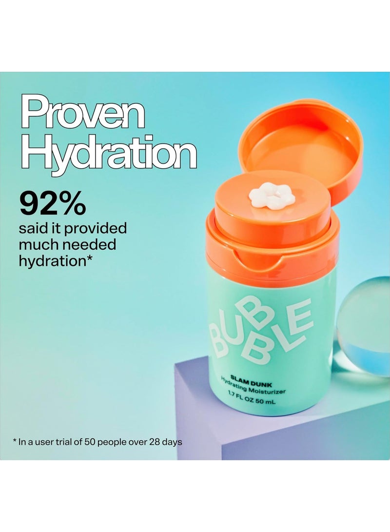Bubble Skincare Slam Dunk Hydrating Face Moisturizer - lightweight Face Lotion With Vitamin E + Aloe Vera - Daily Facial Moisturizer for Normal + Dry Skin - Skin Care with Blue Light Protection (50ml) - Image 5