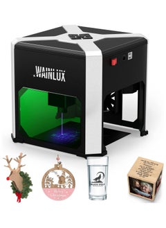Generic Laser Engraver, WAINLUX K6 Laser Engraving Machine with 0.05mm Accuracy, Wireless BT App Control, Offline Engraving, 3W Laser Engraver for Wood Vinyl Leather Glass, DIY Art, Logo Design  - Image 1