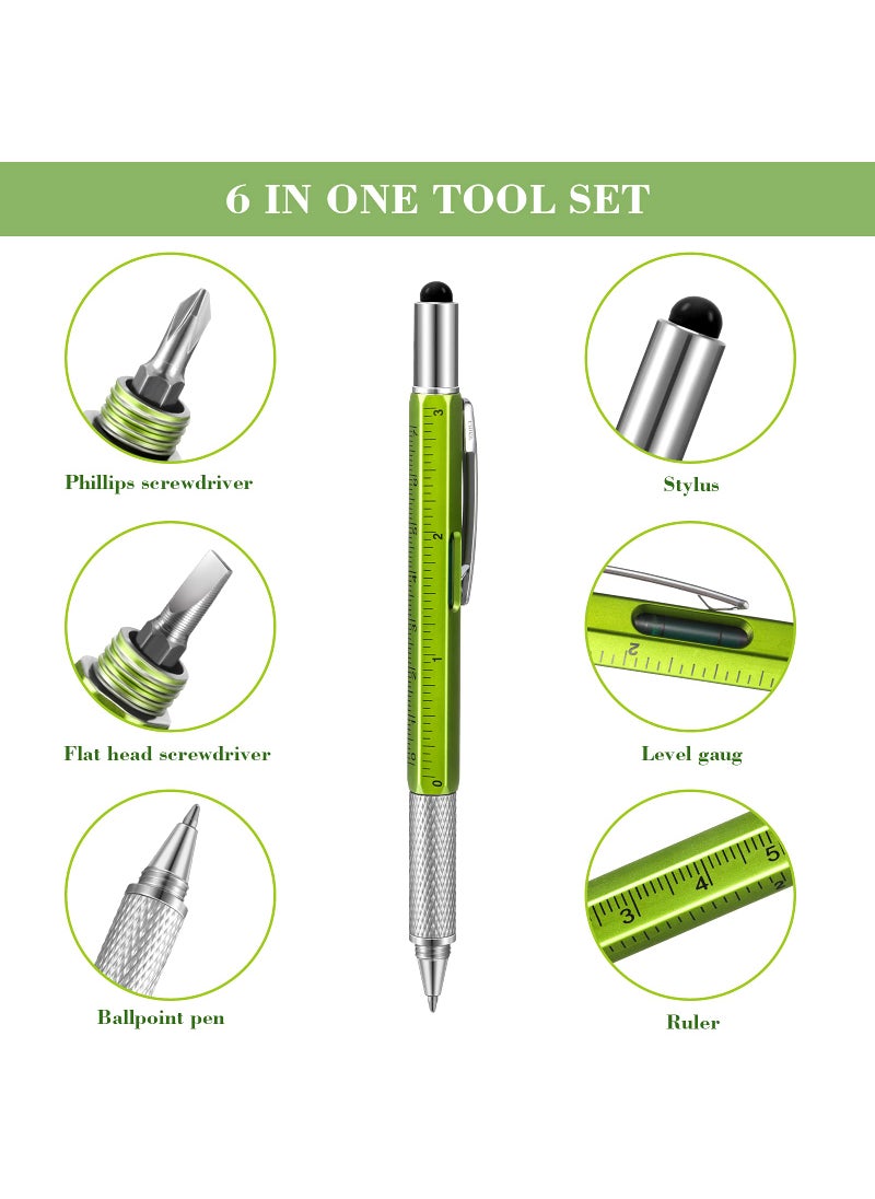 Chinco Chinco 48 Pcs Multi Tool 6 in 1 Ballpoint Pen for Men Dad Gifts Multi Function Screwdriver Touch Screen Pen with Ruler Level Gauge Present and 48 Pcs Black Ink Refills(Assorted Color)  - Image 4