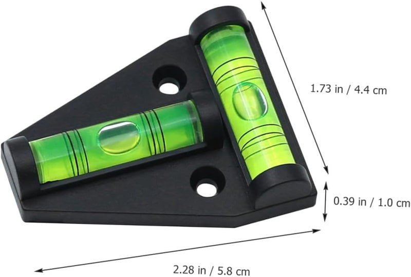 5pcs Mini Triangle Bubble Level T Shape Measuring Tool Plastic Small Spirit Level with Mounting Holes for Vertical and Horizontal Precision Building and Camper Use - Image 2