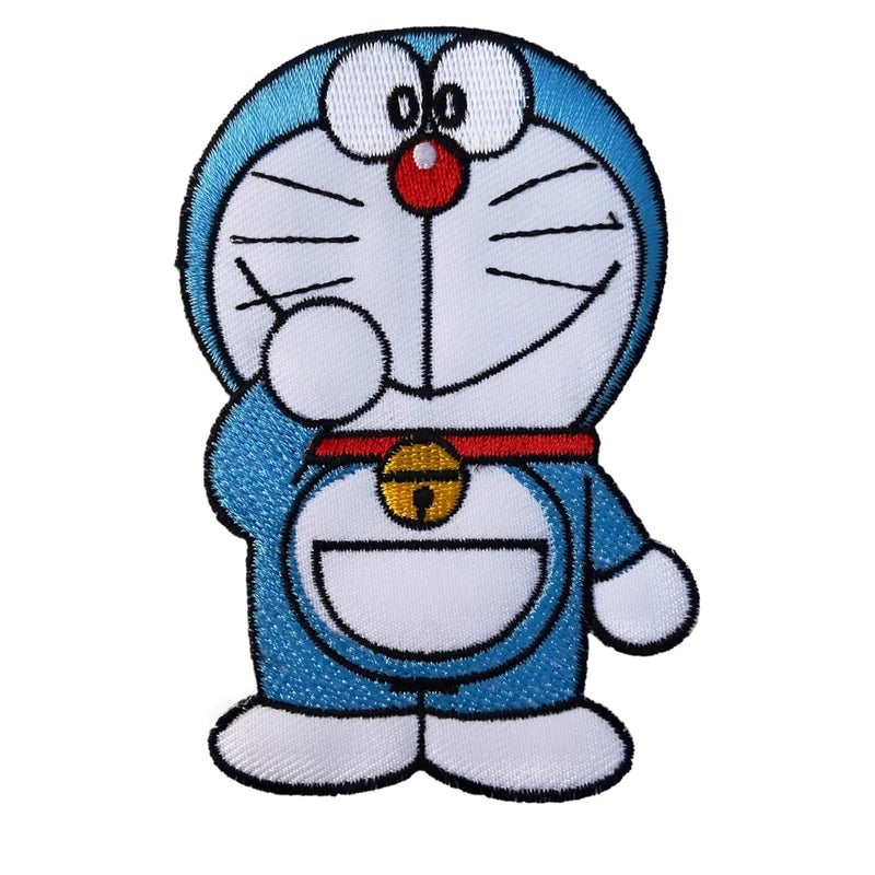 Generic Embroidered Cartoon Character Doraemon-Patches, sew on, Iron on Patches use for Clothes,Jackets, Pants,Bags & Kids Patches (Pack of 1 pcs) - Image 1