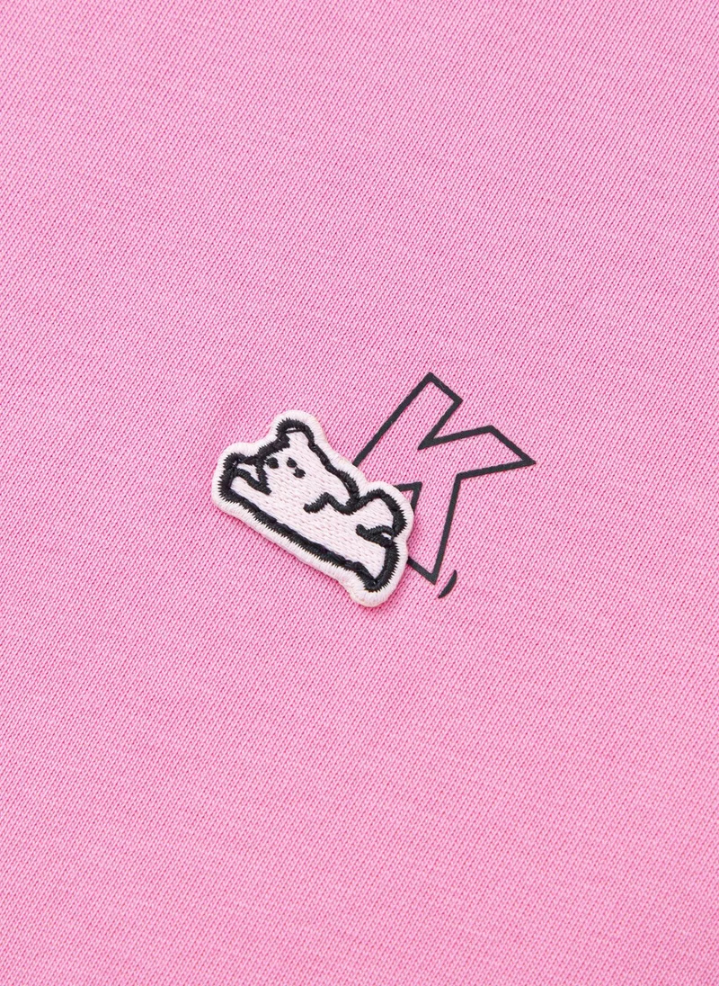 Balabala Pink Kids Unisex Round v-neck short-sleeved T-shirt  | Best Price UAE