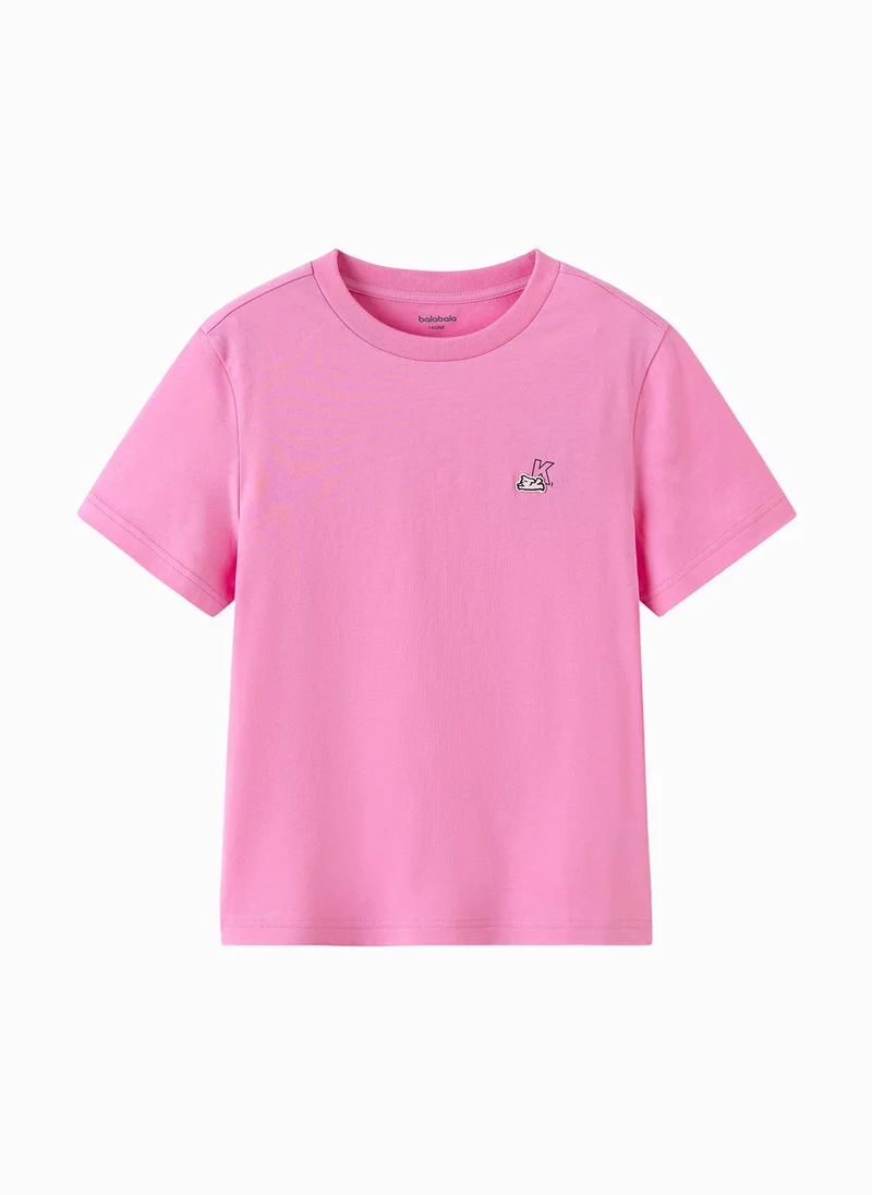 Kids Unisex Round v-neck short-sleeved T-shirt