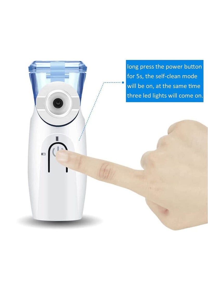 Portable Nebulizer for Adults and Children, Handheld Mesh Inhaler, Mini Ultrasonic Humidifier for Home and Travel Use, Mesh Inhalators with Masks and Mouthpieces - Image 2