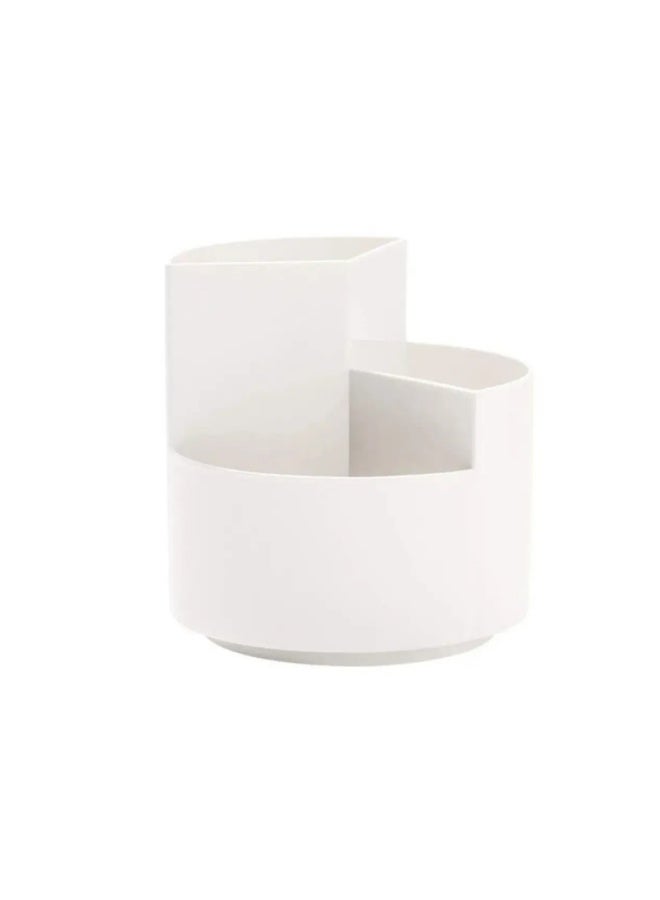 Rotating Three Grid Pen Holder, Office Student Desktop Pen Storage Box - Image 1