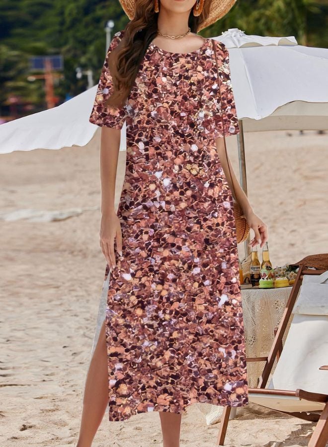 Tepveisoy Women's Fashion Summer Dresses Casual Beach Dresses One Piece Dress Slim Holiday Dress  - Image 3