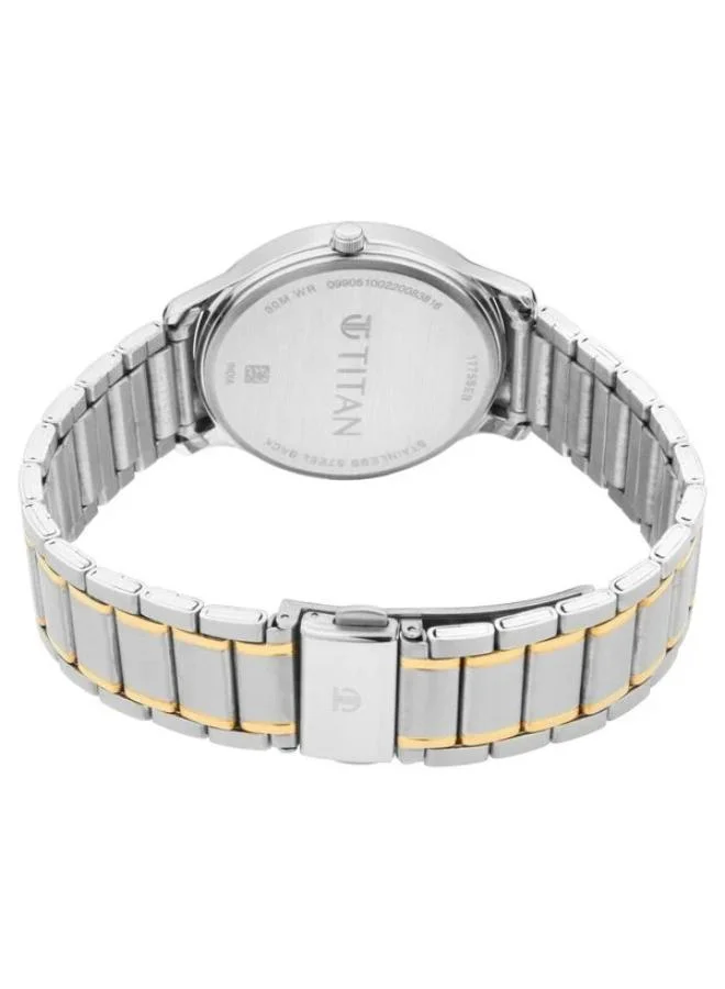 TITAN Men Multifunction Display Watch With Two Toned Metal Strap - 1775BM02