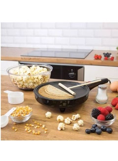 Smart Classic Electric Non Stick Multi Purpose 4 in 1  Pan Popcorn Maker Grill and a bowl for eggs And a crepe machine  - Image 2