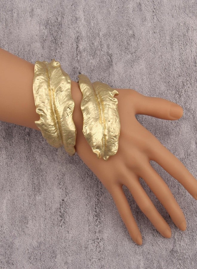 Bjesinmo Gold Cuff Bracelet for Women Silver Beaded Bracelets Open Bangle Stackable Stretch Bead Bracelet Boho Jewelry Gifts for Wife Couple, Medium, Copper, no gemstone - Image 2