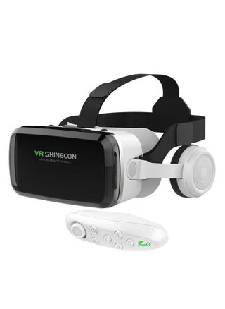 نظارة VR SHINECON Thousand Magic Mirror، نظارة VR، إصدار سماعة الرأس G04BS Bluetooth، خوذة واقع افتراضي ثلاثية الأبعاد للهواتف الذكية + يد تحكم Y1 - pzsku/ZC132B51EDED83D8DC783Z/45/_/1712890262/7da873ea-98f9-4a51-adc8-d07ab99bbc28
