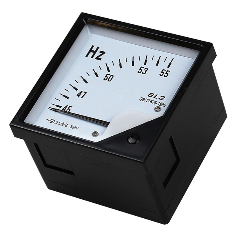 380V AC Frequency Meter 45 55Hz Square Pointer Voltage Meter 80 80mm - Image 4