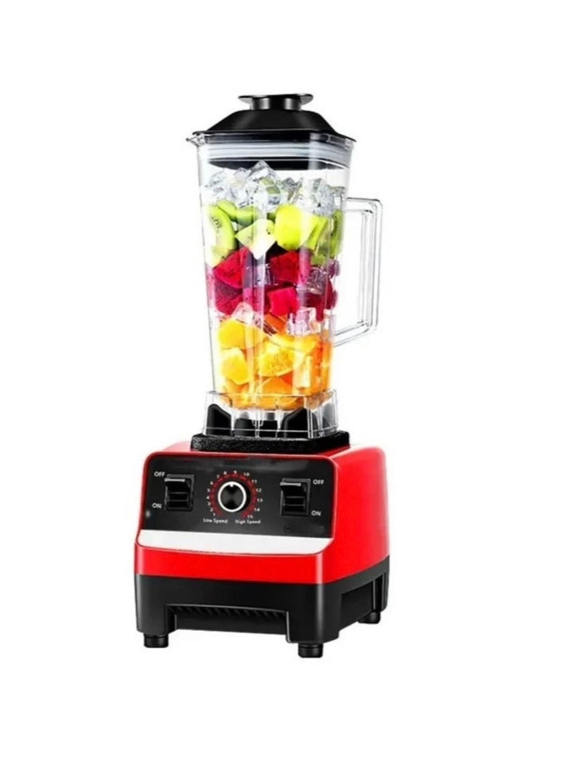 Microplus 2 in 1 Commercial 2.0L Heavy Duty Blender Mixer Electric High Speed Juicer Food Processor Ice Smoothies Crusher Blender 5500W RED PS-4745 - Image 4