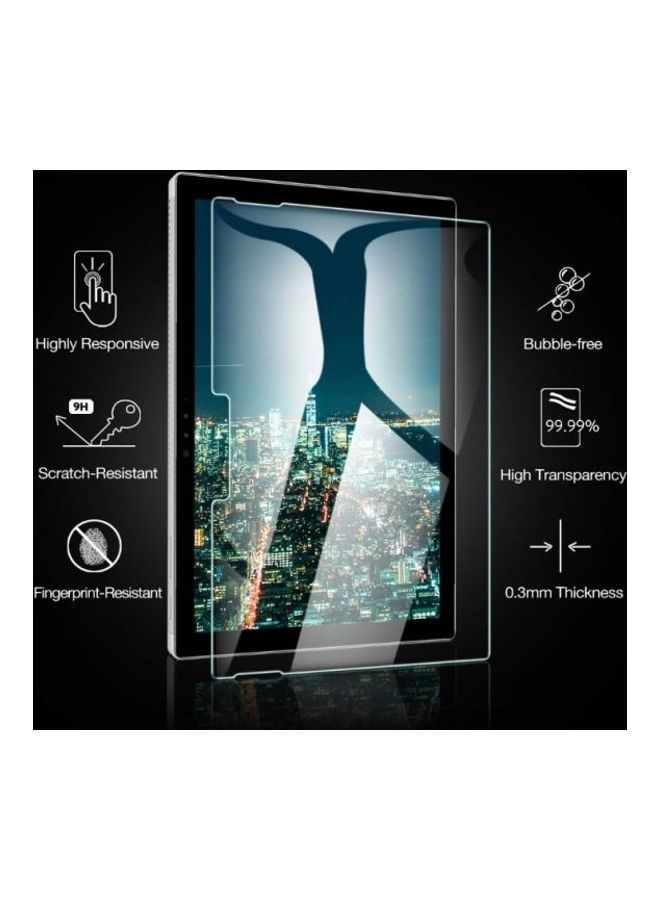 NIBEMINENT Scratch Resistant Tempered Glass Full Cover Tablet Screen Protector For Microsoft Surface Pro 6 / 4 3 2017 Clear - Image 2